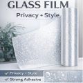 Premium Self Adhesive Glass Paper Frosted Privacy Window Film | Glue Designer Glass Sticker Sheet | Bubble, Line & Classic Patterns | Heat & UV Protection. 
