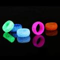 Fashion Secret Fade-free Magic Forest Yellow Purple Green Blue Fluorite Luminous Resin Crack Ring. 