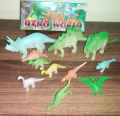 11Pcs Dino Valley Toys Set  for kids, Dinosaur World, Jurassic world, Glow in dark, (Different Size). 