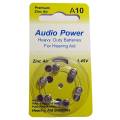 Audio Power Hearing Aid Battery / Heavy Duty Hearing Aids Batteries Size # A10. 