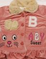 Premium Quality New Collection China Velvet Winter Fleece Stuff for Baby Girl clothes, Sweatshirt With Cute Fancy Pajama , New style and super soft baby outfit for 0-9 months age....... 