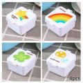 Set of 4 Cots and Cuddles Small Sauce Holders for Bento Lunches – Fun Mushroom Print Lid – Perfect for Kids’ Meals, Picnics, or Office Snacks. 