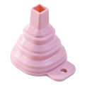 Novelty silicone folding funnel telescopic long Style funnels for household liquid dispensing Kitchen Gadgets blue. 