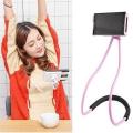 Lazy Neck Phone Holder, Neck Hanging Mobile Cell Phone Stand, Flexible Rotating Mounts for Smartphones (Multi Colour). 