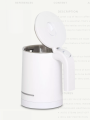 Imported Electric Kettle | Bentley Halo 0.6 Liter Compact Double Wall Kettle, Matt White | Blue LED indicator light | 360° rotatable, Stix controller. 