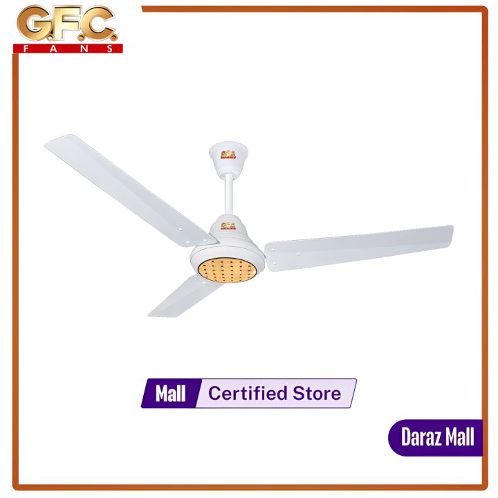 GFC Ceiling Fan AC/DC 60W RAVI Plus Model 56'' Energy Saver Inverter Fan Energy Efficient Electrical Steel Sheet and 99.9% Pure Copper Wire Brand Warranty