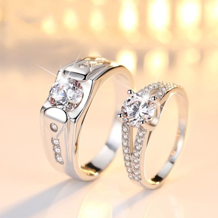 Adjustable%20Engagement%20Couple%20Rings%20set%20With%20Box%20for%20Girls%20and%20Boys%20Silver%20Diamond%20Cuple%20Rings%20Pair%20resizable%20-%20Image%203
