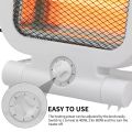 800W Space Heater Small Electric  Ceramic Heater 2 Power Level Knob Switch For Dormitory. 