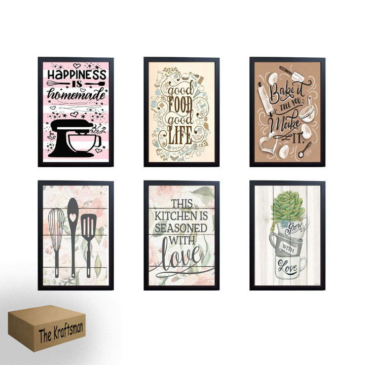 6 PCS 4x6" Minimalist Modern Customized Frames Photo Wall Decoration Photo Frame Wall Art Hanging Home Decoration Picture Gallery for Living Room Study Room, Perfect Wall Hangings, Best gift for Kitchen, Dining Room