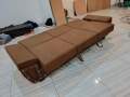 Sofa Combed With Storage 3 Seater Pepsi Brown Valvet & Custumize Colours Special Offer Available From Customized........ 