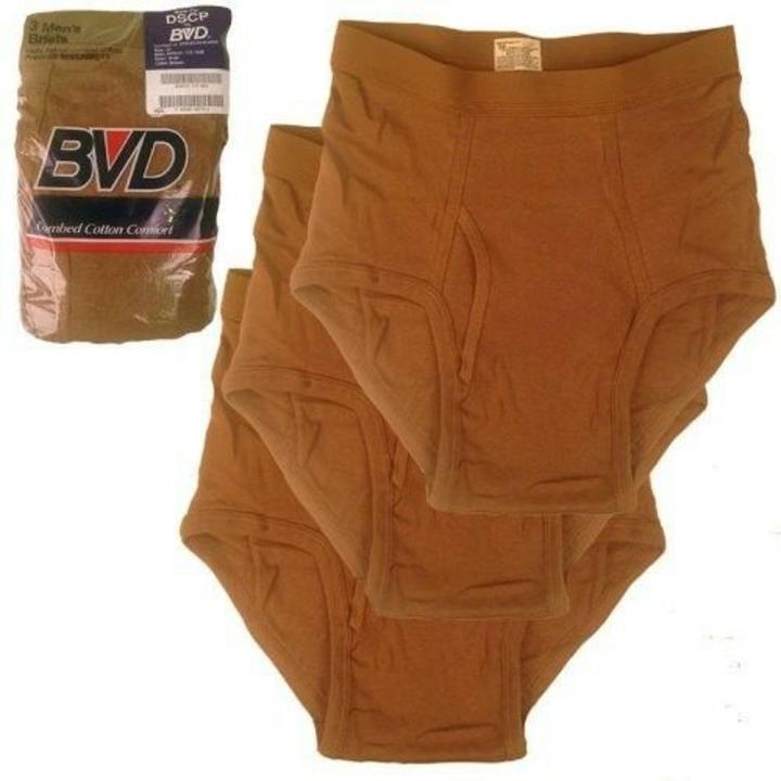 Mens Underwear / Briefs (Pack of 3) -100% Combed Cotton – Made in USA- In Service by USA Army