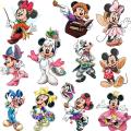 Mickey Minnie Mouse Tinkerbell Patches for Clothing Heat Transfer Patch Clothes Disney Stickers DIY T-Shirt Hoodies Accessory. 