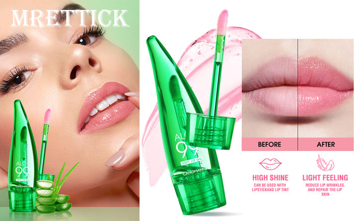 Aloe Vera 99% Soothing Gel Magic Lip Gloss Light Pink Shade