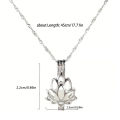 Luminous Glowing In The Dark Moon Lotus Flower Shaped Pendant Necklace For Women Yoga Prayer Buddhism Jewelry Cuilei. 