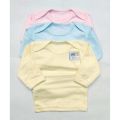 Pack Of 3 Baby Vest Inner Full Sleeve new born baby inner vest full sleeve  winter baby inner vest White Shirts (Pack Of 3) All size available Rafias collection. 