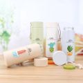 Cactus Design  Insulated Plastic/Glass Coated Water Bottle For kids Wide Mouth Drinking Water Bottle for Gym Fitness Cycling Sports. 