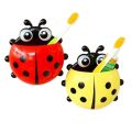 1pcs Cute Ladybug Insect Toothbrush Holder Cartoon Toothpaste Toothpaste Holder Wall Suction Cup Toothbrush Container. 