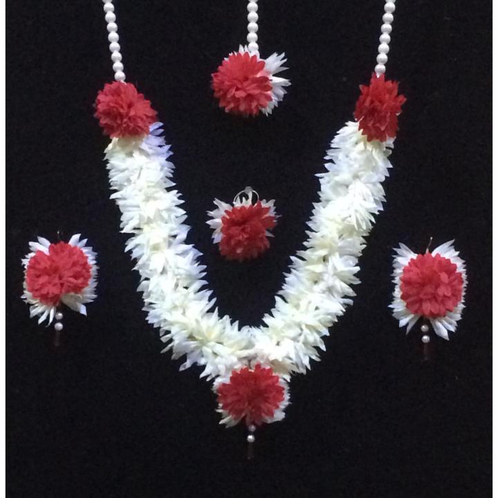 Bridal Artificial Flower Jewellery Set  For Mendhi, and Multi faction