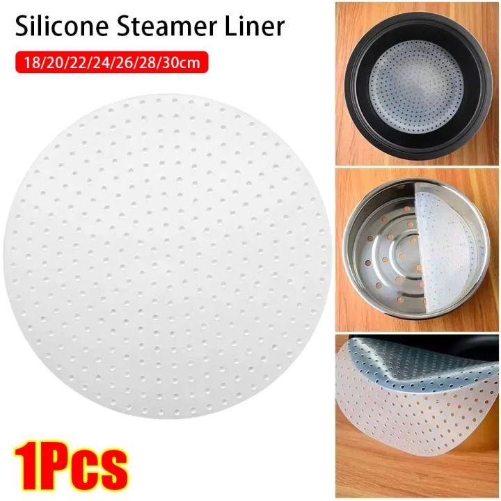 1Pcs New Rice Cooking Silicone Steamer Liners Cooking Tools 18-30cm Rice Cooker Silicone Mat Kitchen Anti-scorch Non-stick Pad