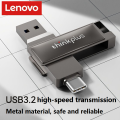 Lenovo thinkplus MU233 128GB 64GB 32GB USB 3.2 Type-C Dual-port U Disk Rotatable Metal USB Flash Drive High-speed Transmission U disk. 