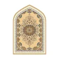 Beautiful Smooth & Durable Luxurious Carpet Style 3D Turkish Design Prayer Mat | Imported Janamaz - Prayer Mats King Size 31 X 47 inches / Jai namaz - High Quality Qleen Jaye Namaz - Turkish Qalin Jaye Nimaz -. 