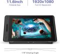 Huion KAMVAS Pro 12 Drawing Tablet with Screen Graphics Drawing Monitor Full-Laminated Pen Display with Battery-Free Pen and Adjustable Stand 8192 Pen Pressure(GT-116). 