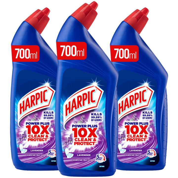 Harpic Toilet Cleaner Lavender 700ml - Pack of 3