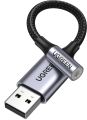 UGREEN USB to 3.5mm Jack Audio Adapter USB Sound Card Support Mic TRRS Headphone DAC 24bit 96kHz Nylon Braided USB to Aux Jack Compatible with Windows Mac Linux PC PS5 PS4 Switch Speaker, 9.8 Inch. 