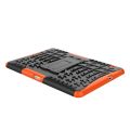 For Huawei MediaPad T3 10 Tire Texture Shockproof TPU+PC Protective Case with Holder. 