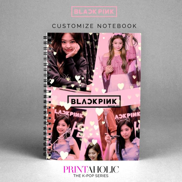BLACK PINK Logo printed Notebook with free gift, BTS Army, KPOP, STRAY KIDS, SEVENTEEN, Fully Customized Perfect Gift For Army