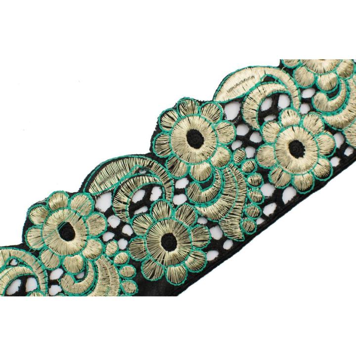 Embroidered Trim / Lace / Border 03 inches (7.62 cm) wide - T130  - WF-ET