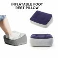 【HOT】 Portable Soft Footrest Pillow PVC Inflatable Foot Rest Folding Pillow Cushion Travel Office Home Leg Up Relaxing Feet Tool. 