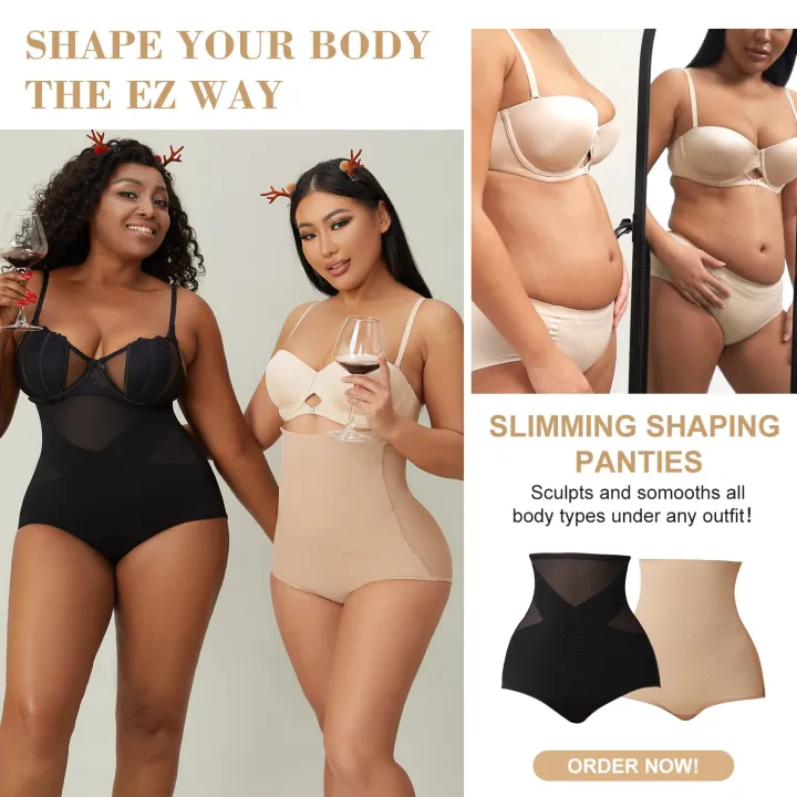 Women%20Shapewear%20Tummy%20Control%20Panties%20High%20Waisted%20Body%20Shaper%20Slimming%20Briefs%20Underwear%20-%20Image%204