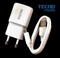 Tecno Fast Charger 10W with Data Cable 3.0 for Android Mobile Phones, 2A Output, White. 