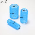 Monja 6Pcs Blue Self-Grip Hair Rollers Hair Curlers No Heat Hair Bangs Volume Self-adhesive Jumbo Size Sticky DIY Styling Tools. 