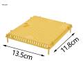 Queen Bee Isolator Introducing Cage Plastic Equipment Reusable Beekeeping Yellow. 