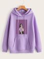 Hoodie For Girl & Women SELFIE Printed Kangaroo Hoodie Pocket Drawstring Pullovers Clothing Long Sleeves Export Quality Winter Wear. 