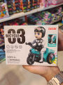 Stunt Tricycle Toy In Two Random Colors For Kids/ Electric Tricycle 360 ​​Degree Rotating Stunt Boy Bicycle Music & Light/ Battery Operated Bump & Go Stunt Bike Boy Tricycle With One Wheeling Stunt Head Swingable Perfect For Gifts To Baby & Toddler. 