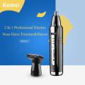 Personal Care Kemei KM-6511 2-in-1 Electric Nose Hair Trimmer Multifunctional Beard Trimmer Shaver Men Clipper Hair Remover Machine. 