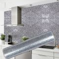 Kitchen Wall Stove Aluminum Foil Oil-proof Stickers Anti-fouling High-temperature Self-adhesive Croppable Wallpaper. 