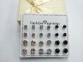 New Stylish 12 Pairs - Stud Earrings For Girls - Multicolor - With Stoppers. 