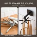 Kitchen Spoon Holder Stand, Rotating 360° Wall-Mounted, Punch-Free, Multi-Purpose Rack for Utensils, Jewelry, and Accessories – 1Pc. 