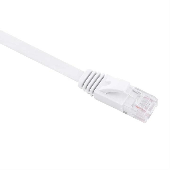 Flat LAN Cable RJ45 CAT6 Ethernet Network UTP Patch Router Cables 1000M White