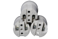 3 Pcs versatile Porcelain E27 Lamp Holder Classic Design (10 Amps, 40mm Diameter, 50mm Height).. 