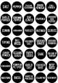 70pcs Spice Sticker Jar Stickers Kitchen Storage Bottles Spices Labels Tags. 