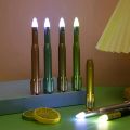 1pc Creative Luminous Rocket Missile Shaped Neutral Pen With Lamp Signature Pen For Student Writing Stationery. 