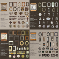 120Piece Steampunk Junk Journal Supplies Small Vintage Scrapbook Materials Paper for Journaling Kit. 