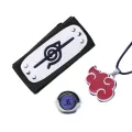 Anime Naruto Akatsuki Rings Necklace Headband Itachi Obito Ninja Halloween Cosplay Accessory Gifts. 