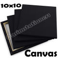 1 Piece Of 10X10 Inches Black Canvas For Painting - Canvas Board. 