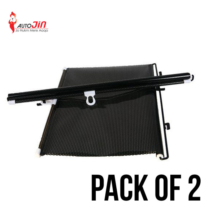 Car Retractable Windshield Anti-UV Car Window Shade Car Front Screen Sunshade Sun Block Auto Rear Window Foldable Sunshade Curtain Protection 50 x 125 cm Pack of 2